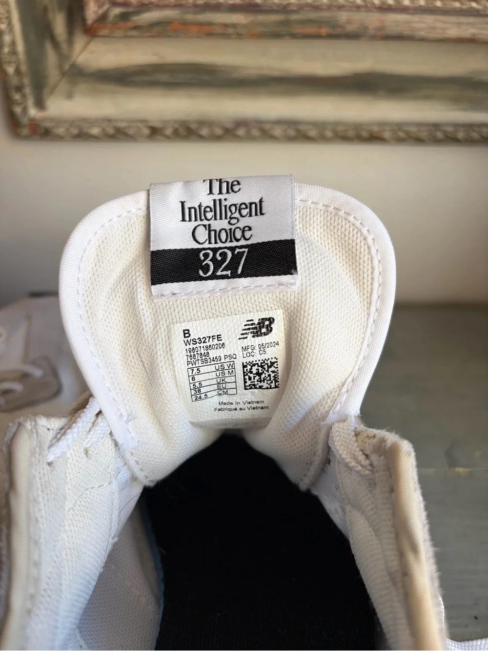 New Balance light suede